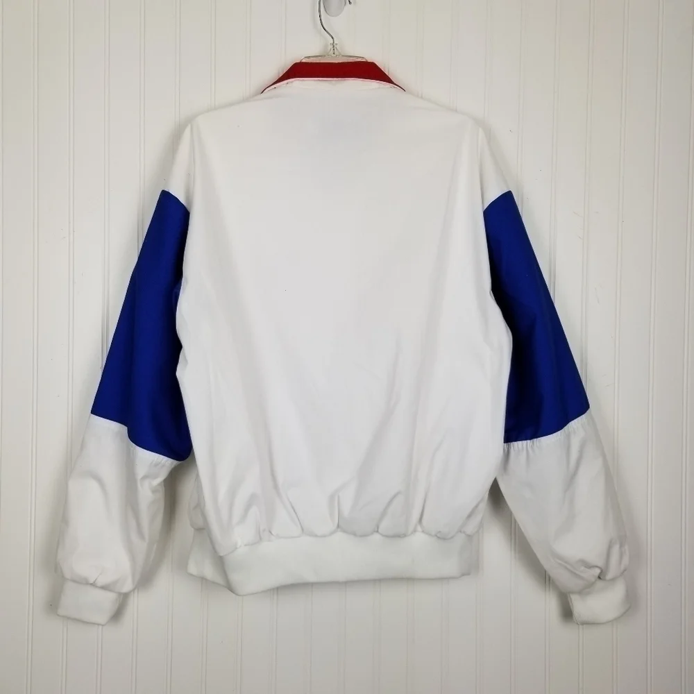 Dunbrooke Windbreaker Men's Size Large Vintage USA Made Full Zip Red White Blue